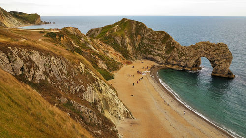 Scenic view of beach and sea