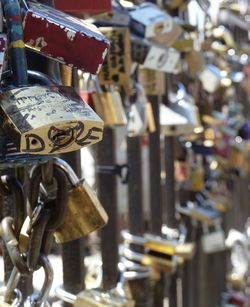 Close-up of padlock