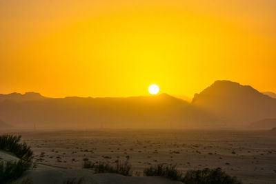 Scenic view of sunset