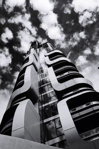 Low angle view of cloudy sky