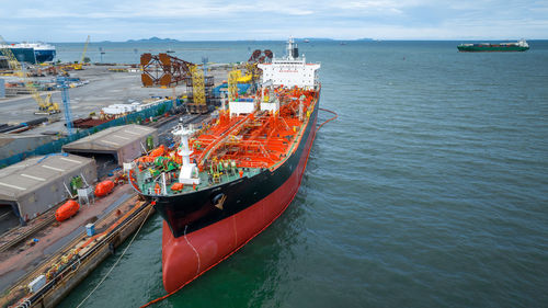 Boats in sea