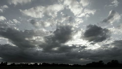 Dramatic sky over landscape