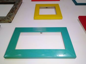 Low angle view of yellow windows on building