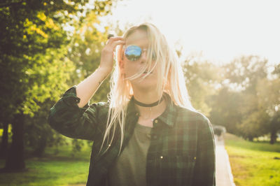 Portrait of young woman