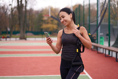 Young woman looking at camera
