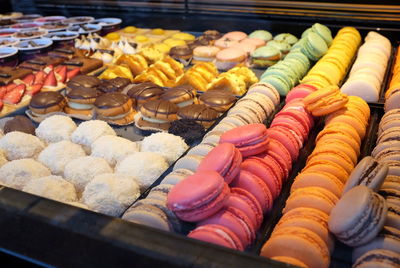 Close-up of multi colored candies for sale