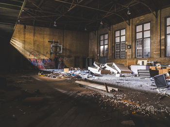 Interior of abandoned house