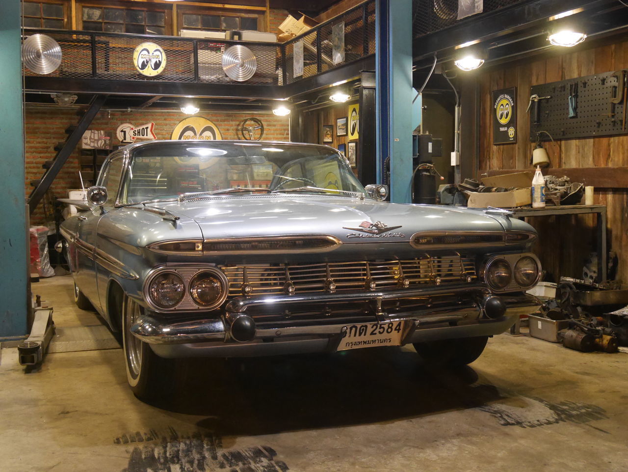 VIEW OF CARS IN GARAGE