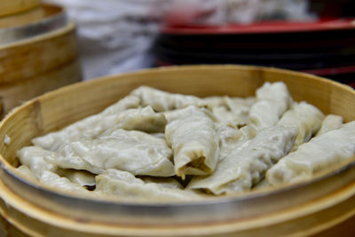 Close-up of food served in plate