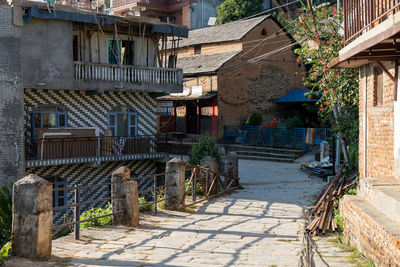 Alley amidst houses