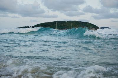 Scenic view of sea against sky