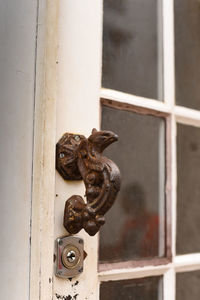 Close-up of rusty door