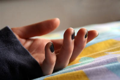 Close-up of baby hand