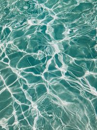 Full frame shot of rippled water in swimming pool