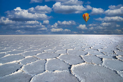 Uyuni salt lake in the dry season