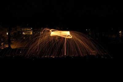 Light trails at night
