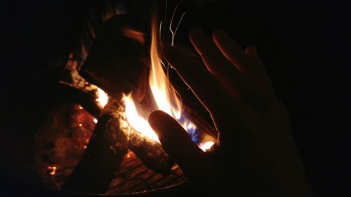 Close-up of bonfire