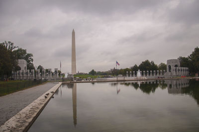 Reflection of buildings in water