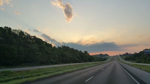 Country road at sunset