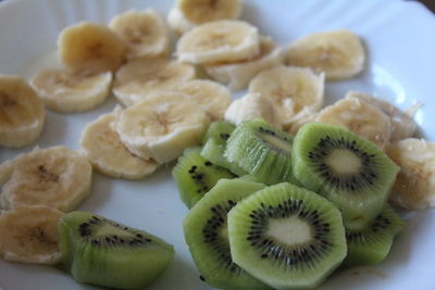 Close-up of fruits in plate