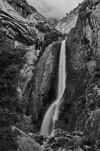 Scenic view of waterfall