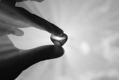 Close-up of cropped hand