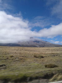 Scenic view of desert against sky