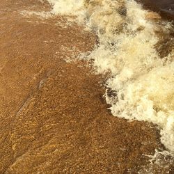 Close-up of wave on beach