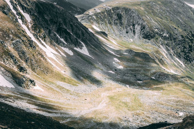 Aerial view of mountain range