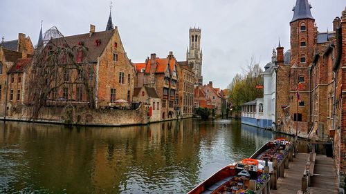 View of canal in old town