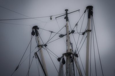 Low angle view of sailboat against sky