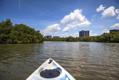 Scenic view of river against sky