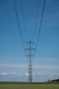 High voltage mast in danish landscape