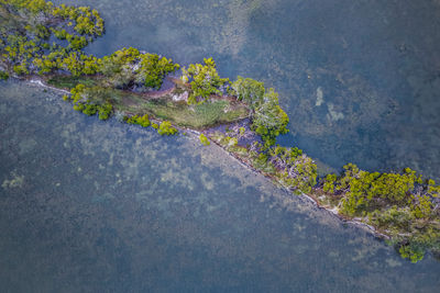 High angle view of sea against sky