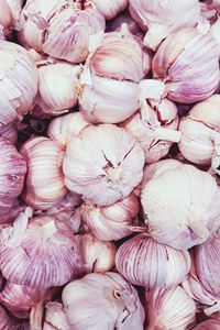 Full frame shot of garlic