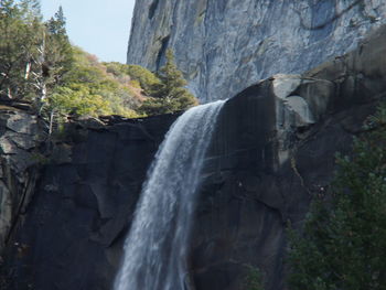 Scenic view of waterfall