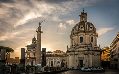 View of buildings against sky in city