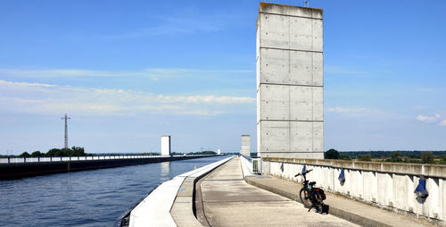 Bridge over river against sky