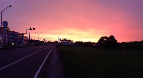 Road at sunset