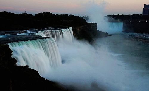 Scenic view of waterfall