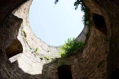 Low angle view of tunnel