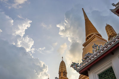 Low angle view of buildings against sky