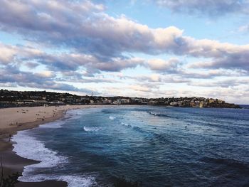 View of sea against cloudy sky