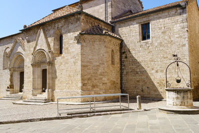 Low angle view of historic building