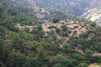 High angle view of mountains