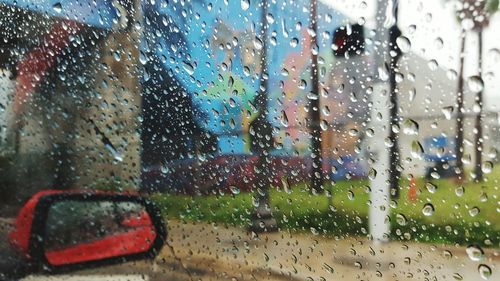 Rain drops on glass window