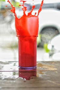 Close-up of drink on table