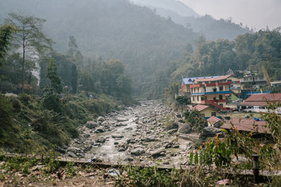 Scenic view of landscape and mountains