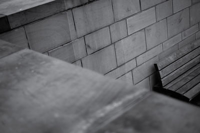 High angle view of wall at home