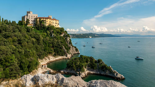 Duino castle in the gulf of trieste italy